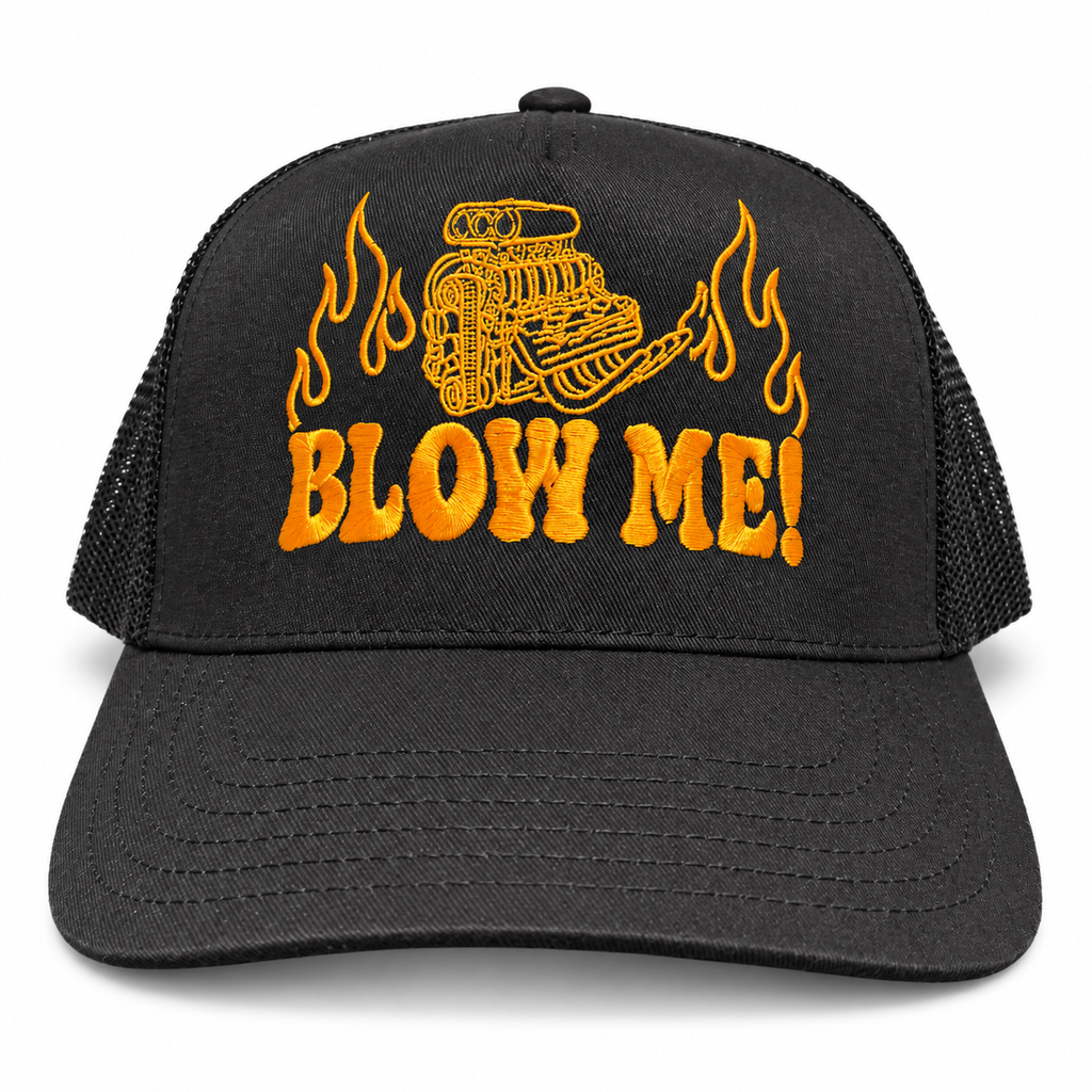 BLOW ME! Trucker Black/Gold