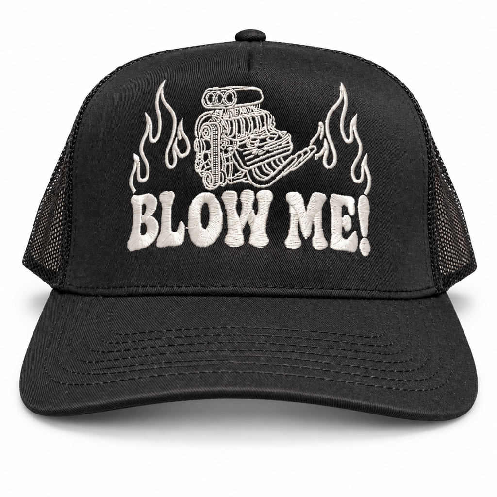 BLOW ME! Trucker Black/White