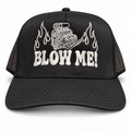 BLOW ME! Trucker Black/White