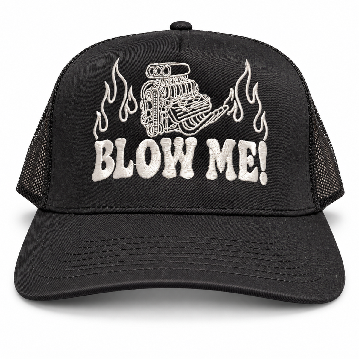 BLOW ME! Trucker Black/White
