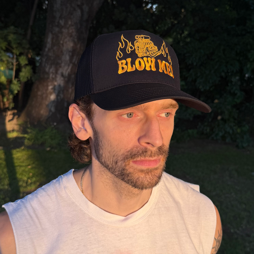 BLOW ME! Trucker Black/Gold