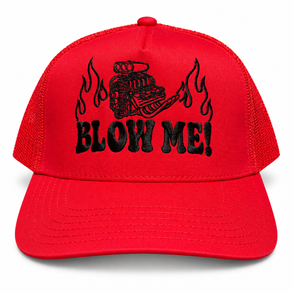 BLOW ME! Trucker Red/Black